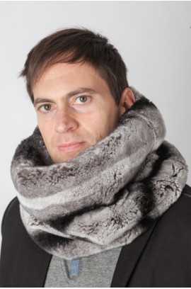 Rex rabbit fur neck warmer - Horizontal effect